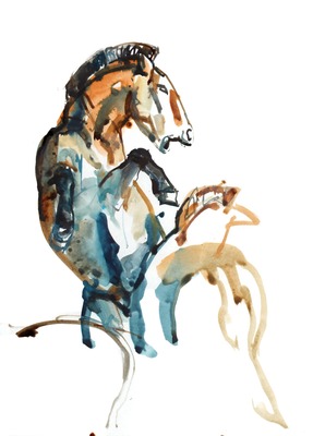 Spirit (Przewalski), 2013 (sennelier ink, gouache and watercolour)