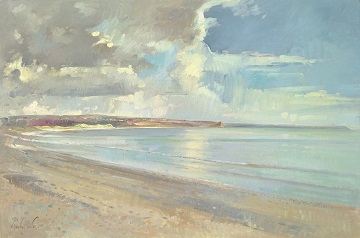 Reflected Clouds, Oxwich Beach, 2001 (oil on canvas)