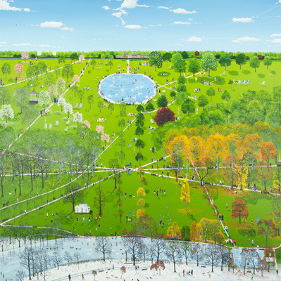 Mapping Hyde Park, 2011 (oil on canvas)